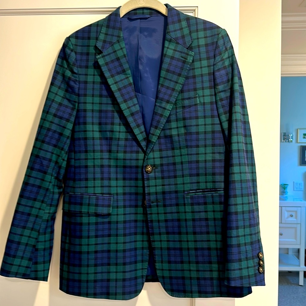 Boys tartan holiday blazer